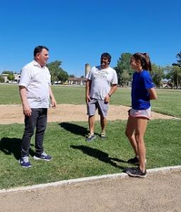 El intendente felicitó a la deportista de la Escuela Municipal de Atletismo Milagros D’amico
